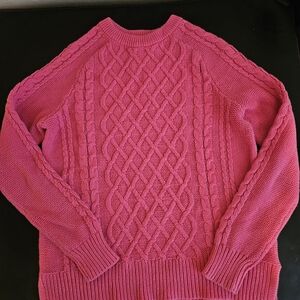 Old Navy Pink Cable Knit Sweater